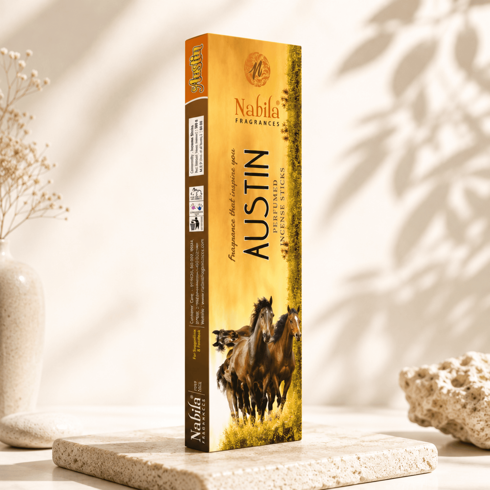 Nabila Fragrances Austin Perfumed Incense Sticks – Premium Hand-Rolled Agarbatti