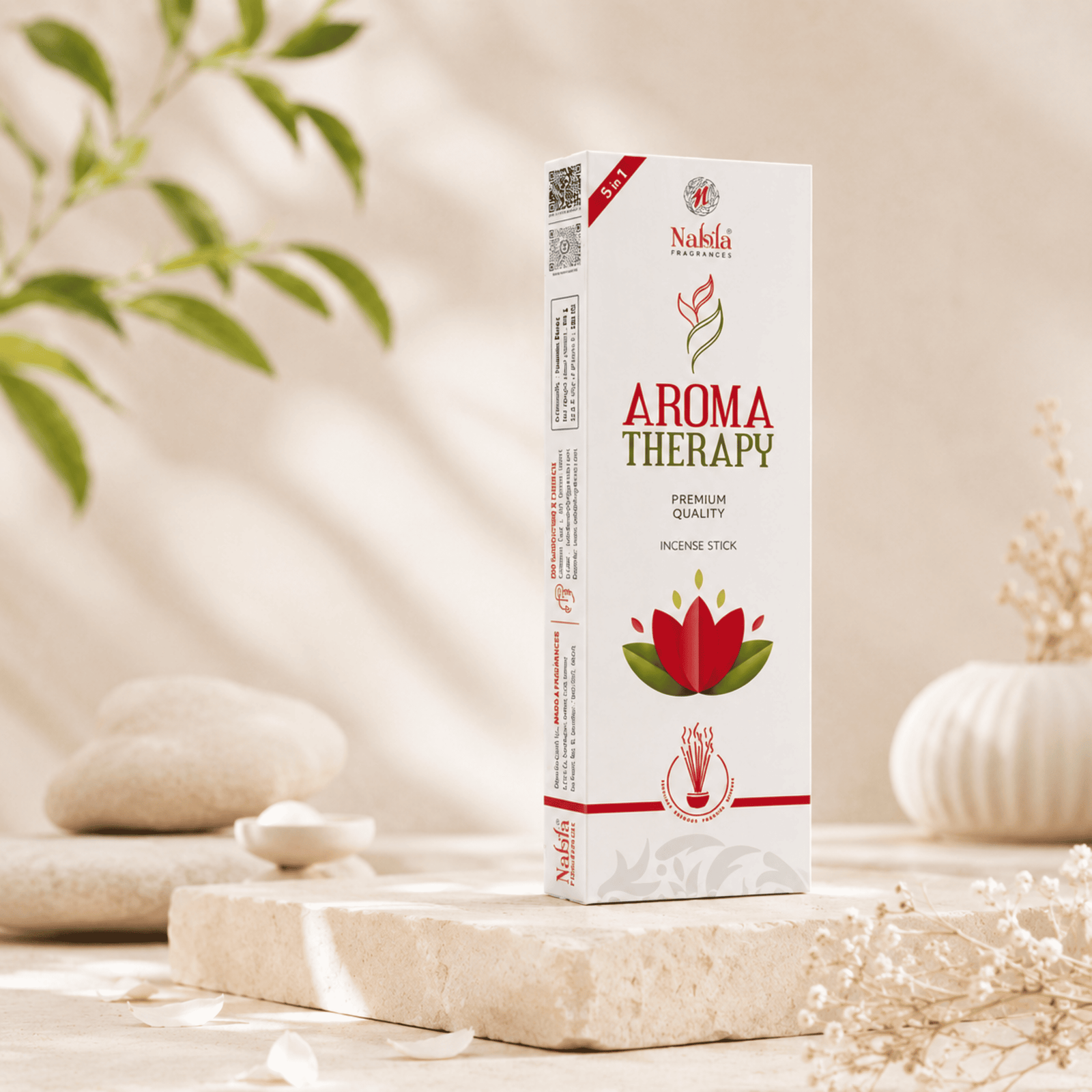 Nabila Fragrances Aroma Therapy Wellness Incense Sticks – Premium Hand-Rolled Agarbatti