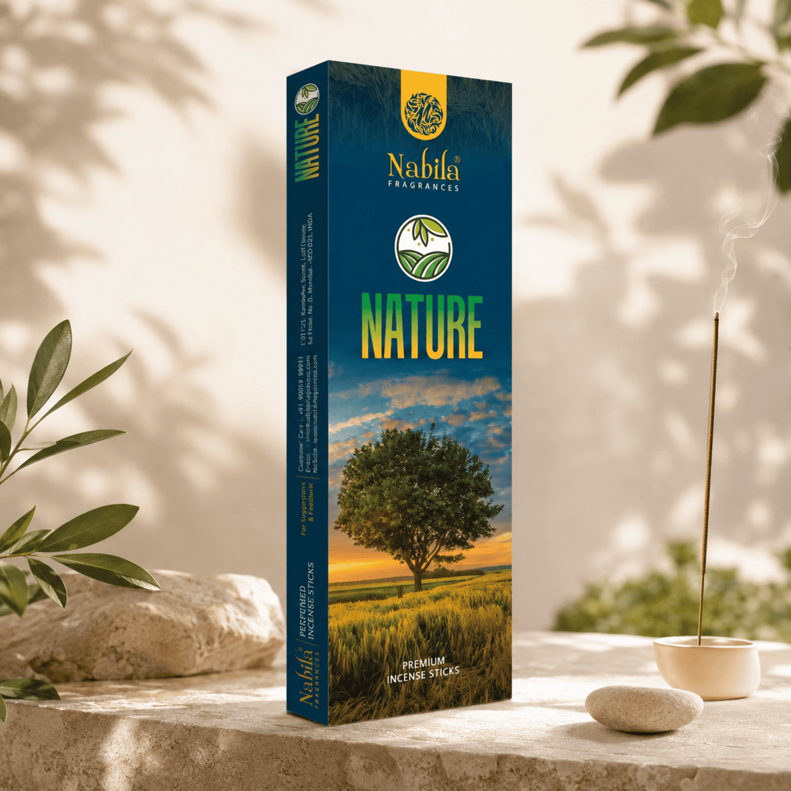 Nabila Fragrances Nature Blossom Natural Herbal Incense Sticks – Premium Hand-Rolled Agarbatti